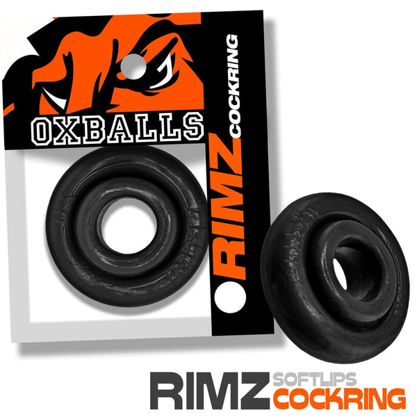 OXBALLS RIMZ Black Cock Ring