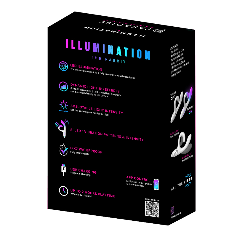 Paradise Illumination The Rabbit – App-Controlled LED Rabbit Vibrator