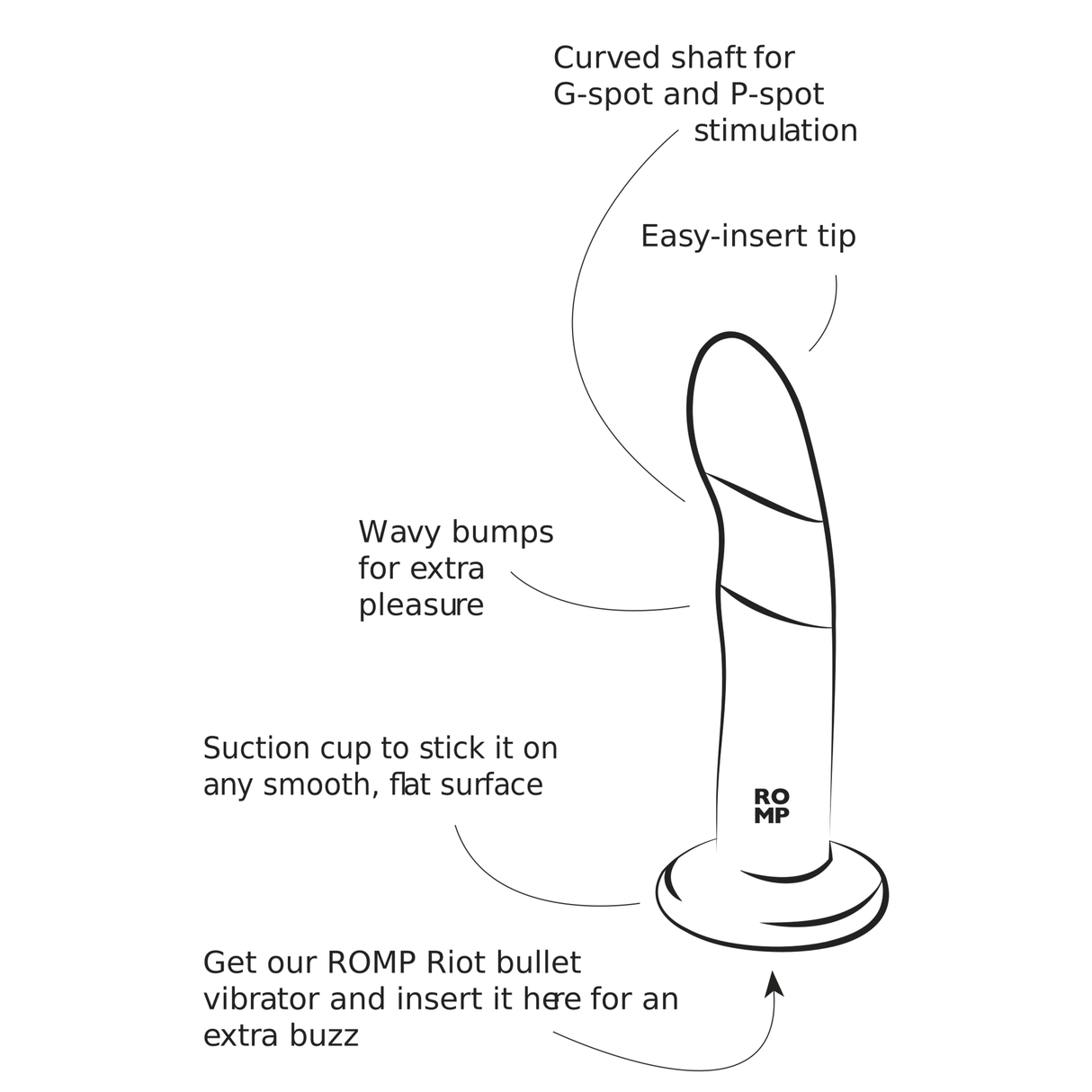 ROMP Piccolo - Silicone Dildo