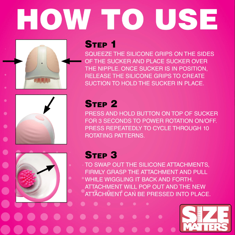 Rotating Silicone Nipple Suckers plus