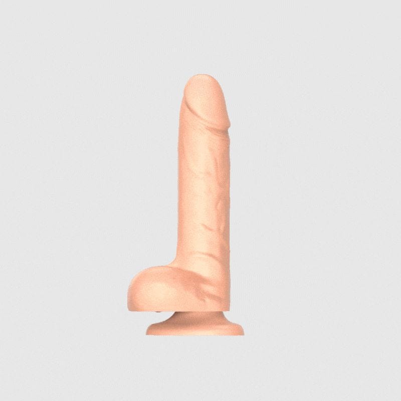 Rotating & Vibrating Realistic Large Dildo - Vanilla