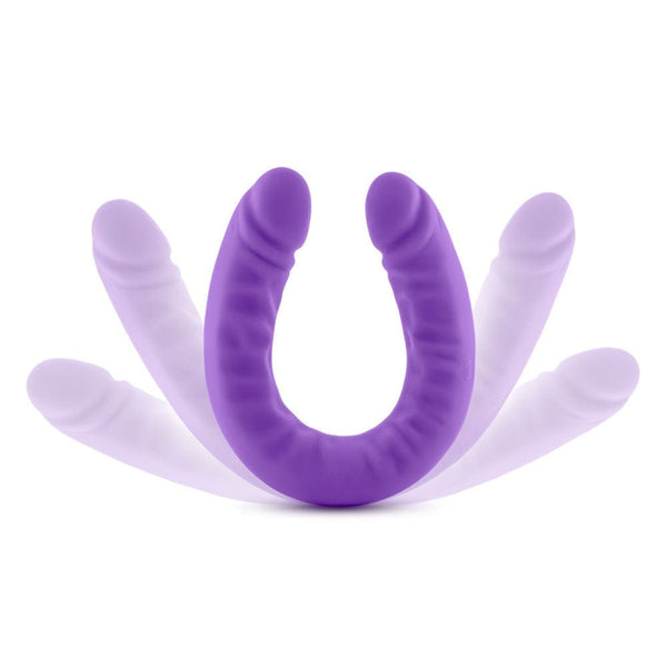 RUSE 18" Silicone Slim Double Dong – Platinum Silicone