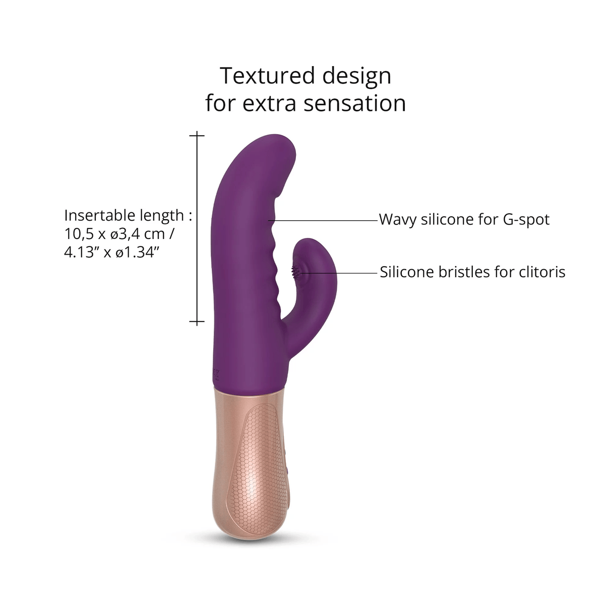SASSY BUNNY Rabbit Thrusting Vibrator - Purple Rain