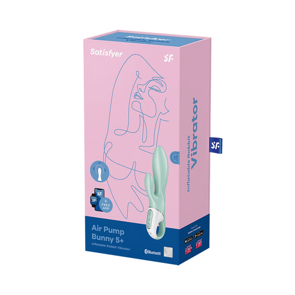 Satisfyer Air Pump Bunny 5+ App-Controlled Inflatable Rabbit Vibrator