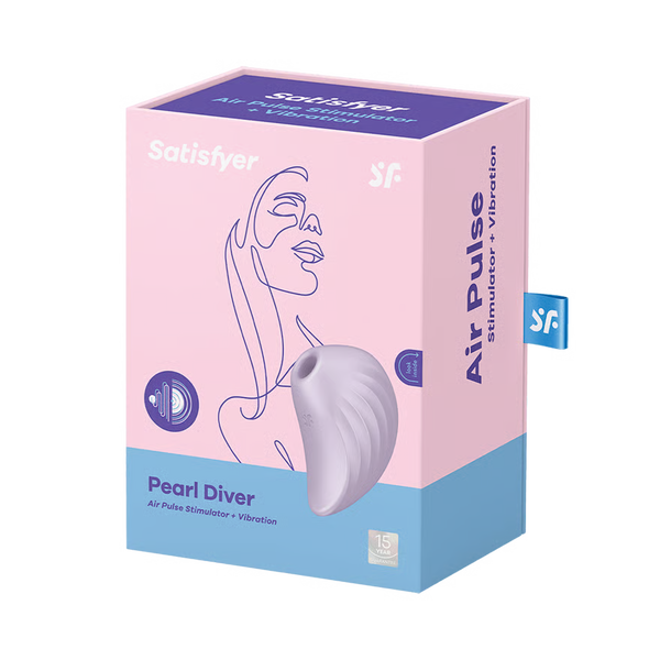 Satisfyer Pearl Diver Air Pulse Lay-On Vibrator - Violet