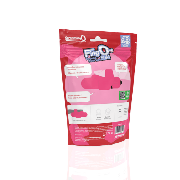 Screaming O 4B FingO Slim Finger Vibrator – Strawberry