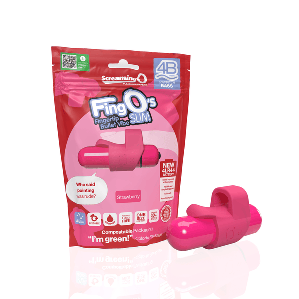 Screaming O 4B FingO Slim Finger Vibrator – Strawberry