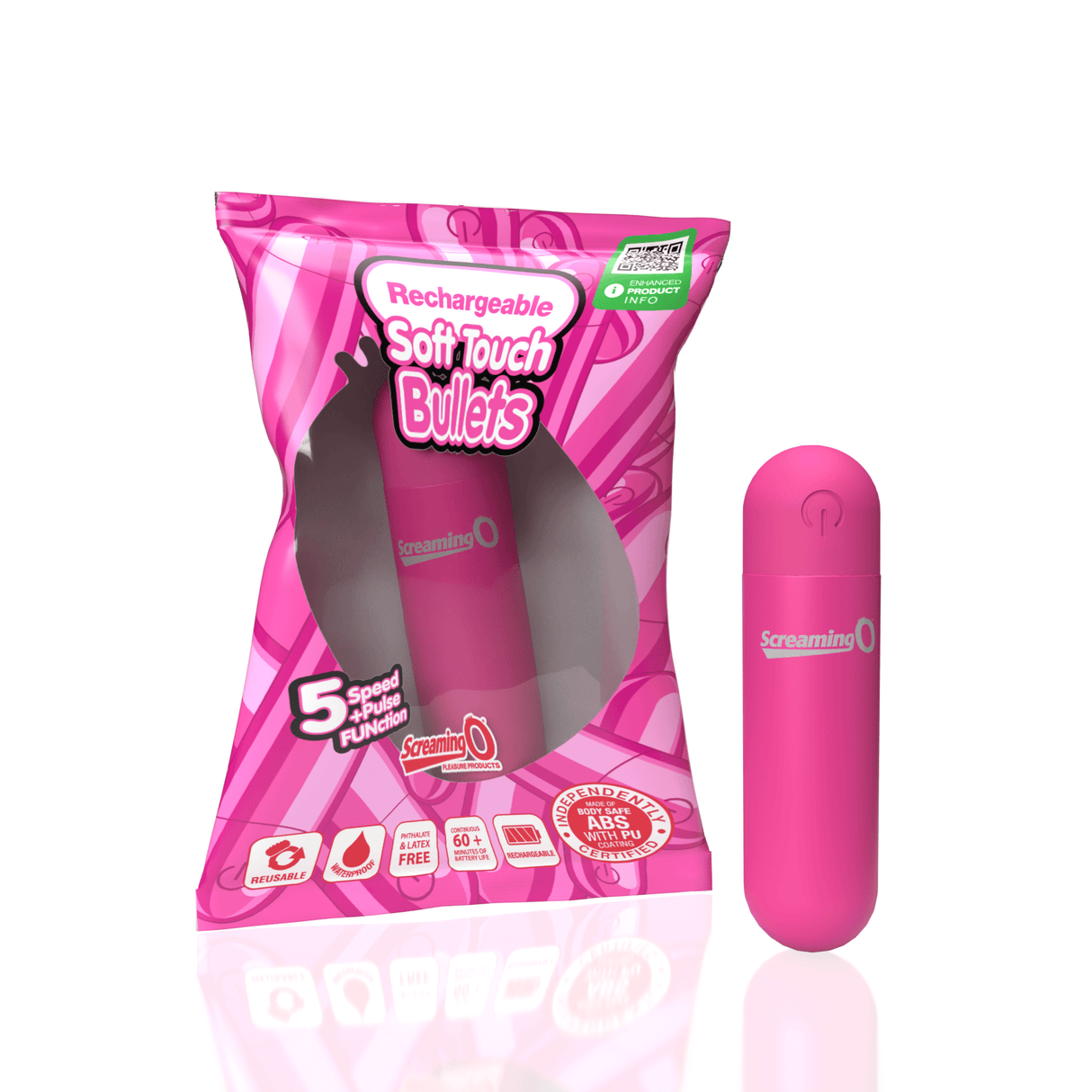 Screaming O Soft Touch Rechargeable Bullets - Pink