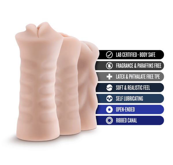 Self Lubricating Vibrating Strokers Kit with Oral, Vaginal & Anal Sleeves