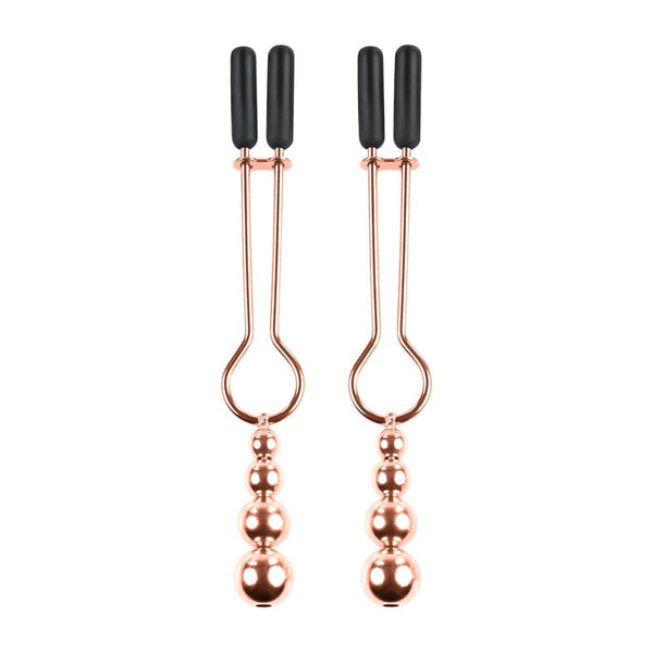SELOPA - Beaded Nipple Clamps -Rose Gold