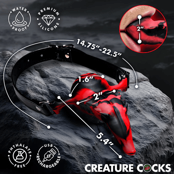 Silicone Barbed Tongue - Red