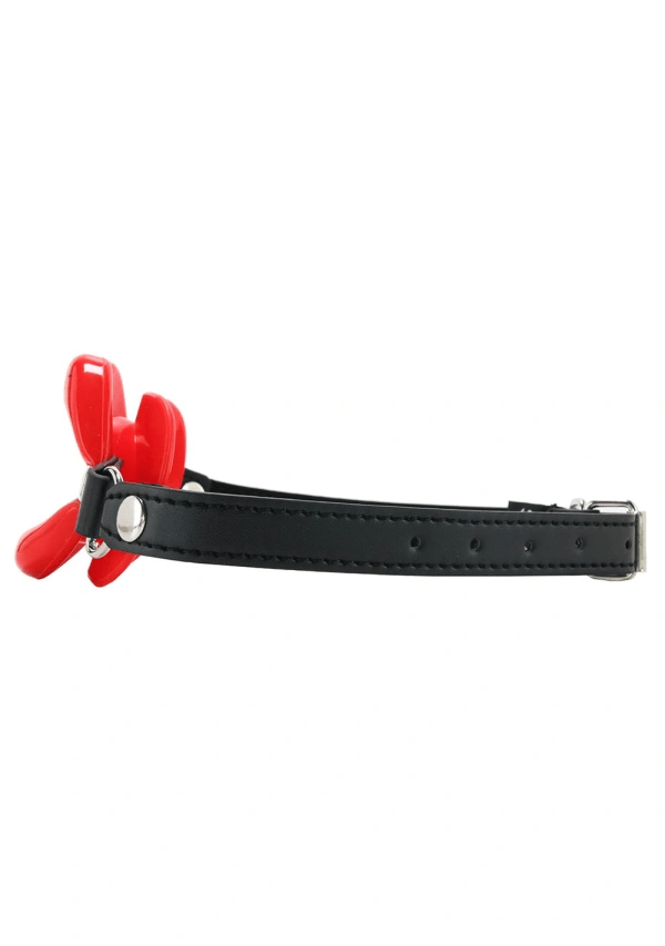 Silicone Lips Open Mouth Gag - Red