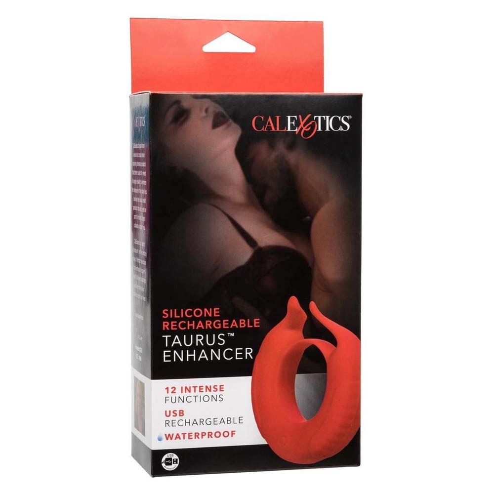 Silicone Rechargeable Taurus Enhancer Vibrating Cock Ring