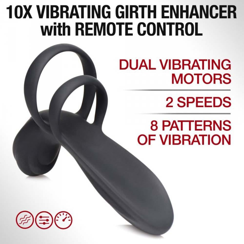 Silicone Vibrating Girth Enhancer w/ R/C