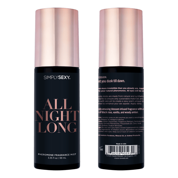 SIMPLY SEXY PHEROMONE BODY MIST - ALL NIGHT LONG - 3.35 floz | 99mL