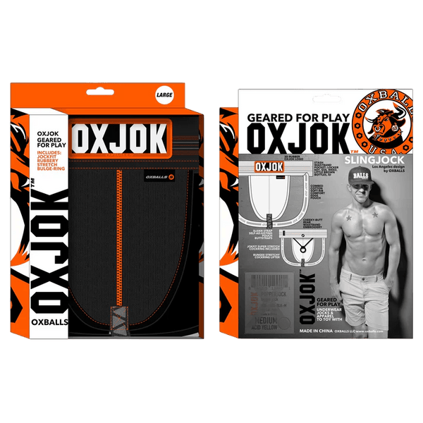 SLINGJOCK, upthrust slider-strap jock, BLACK IRON, LARGE