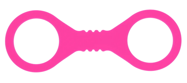 Small Hot Pink Silicone Cuffs