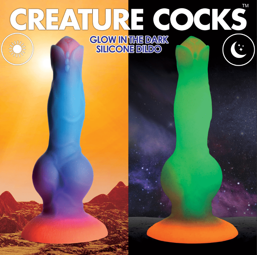 Space Glow-in-Dark Silicone Alien Dildo