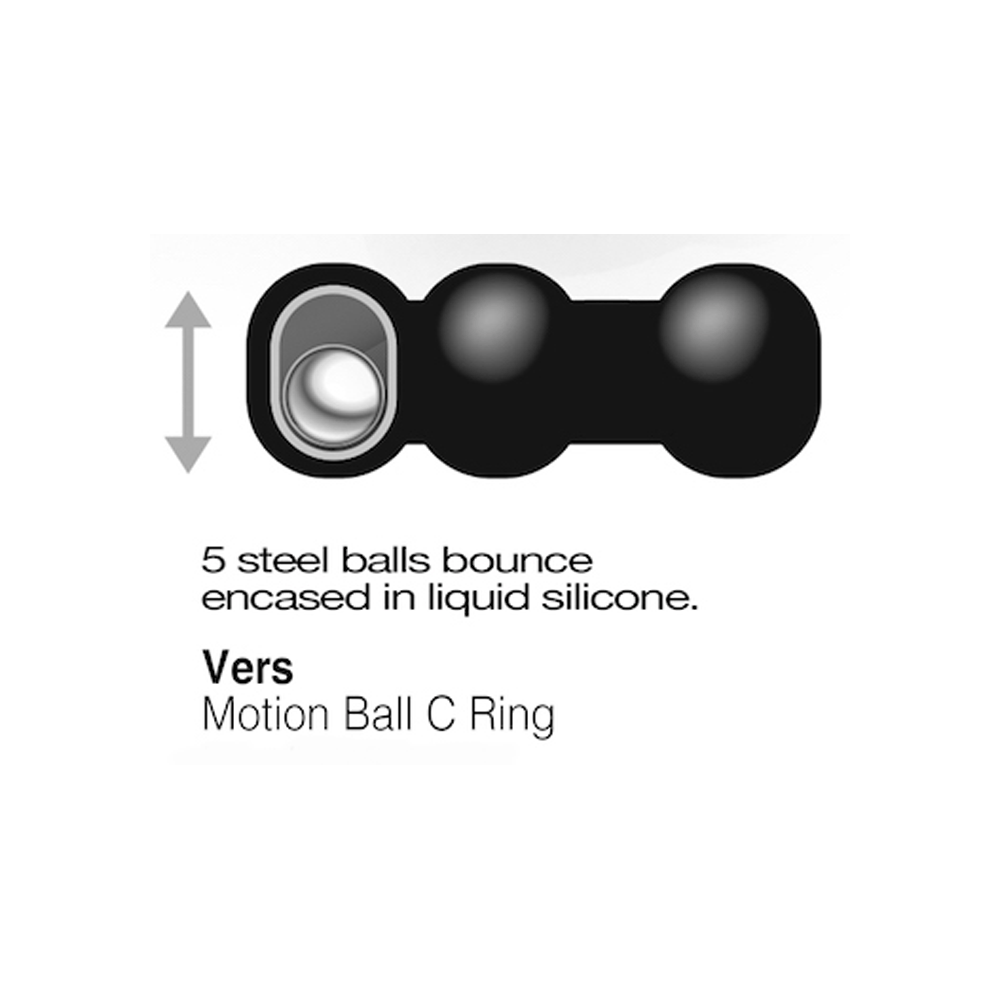 Steel Motion Balls Liquid Silicone Ring