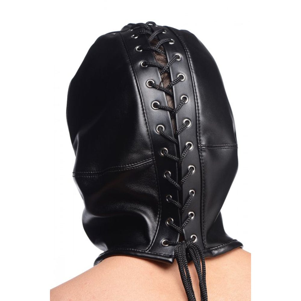 Strict Zip Front Bondage Black Hood *