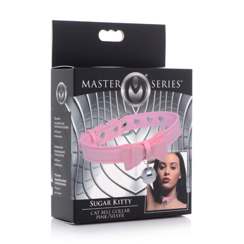 Sugar Kitty Cat Bell Collar -Pink/Silver