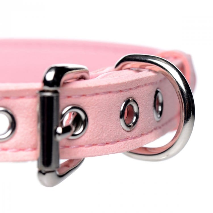 Sugar Kitty Cat Bell Collar -Pink/Silver