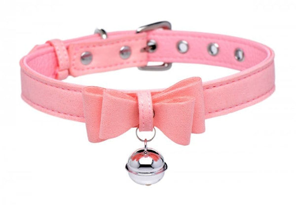 Sugar Kitty Cat Bell Collar -Pink/Silver