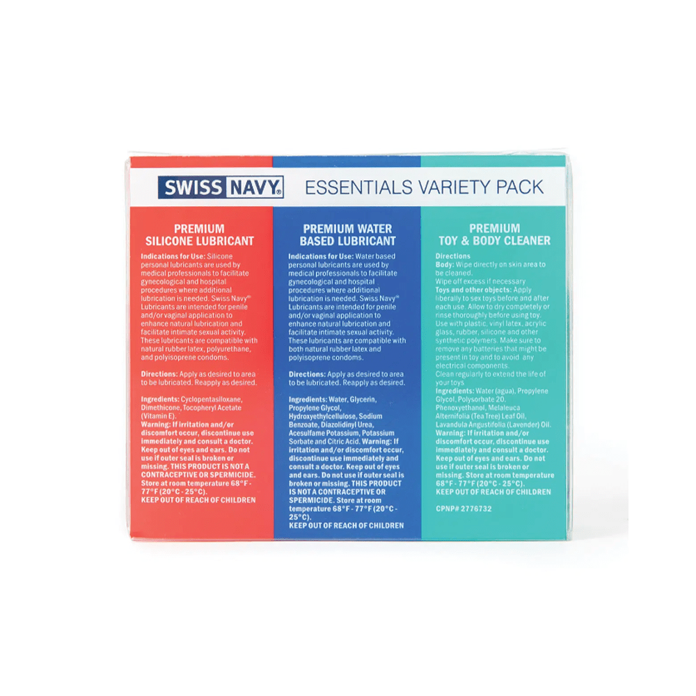 Swiss Navy Essentials Variety Pack 3x1oz