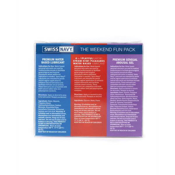 Swiss Navy Weekend Fun Pack 3x1oz