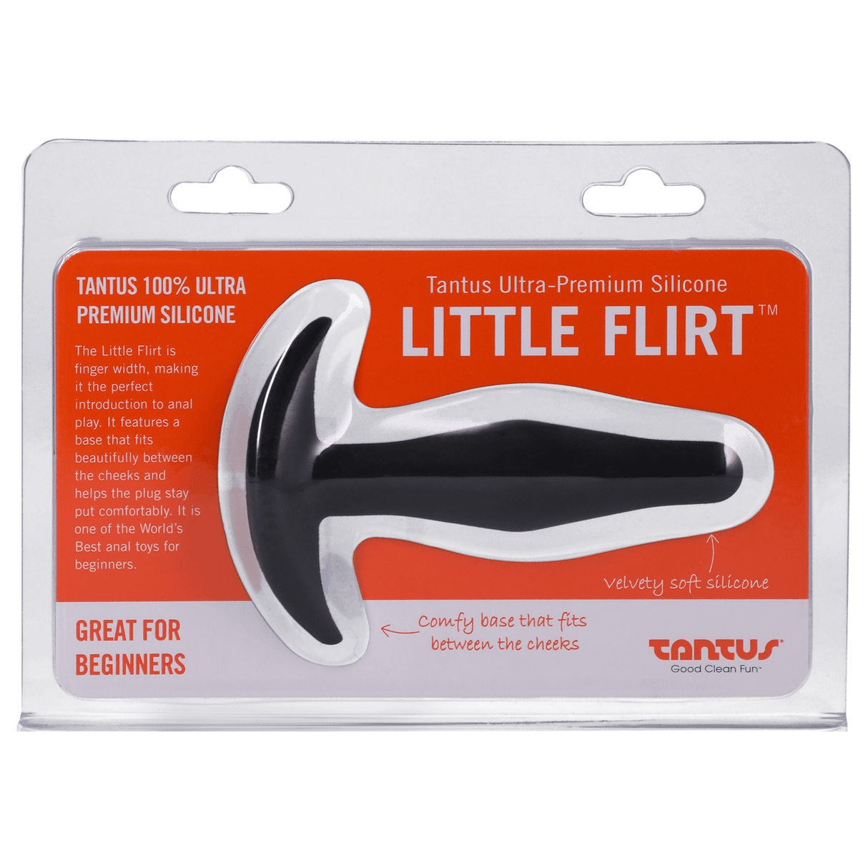 Tantus Silicone Little Flirt Butt Plug Black