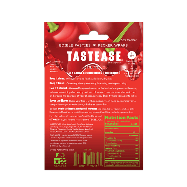 Tastease: Edible Pasties/Pecker Wrap - Cherry