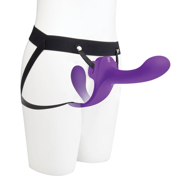 Together Lock-In Vibrating Strap-On & Harness Set