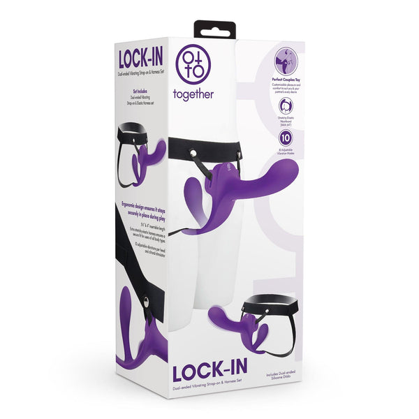 Together Lock-In Vibrating Strap-On & Harness Set