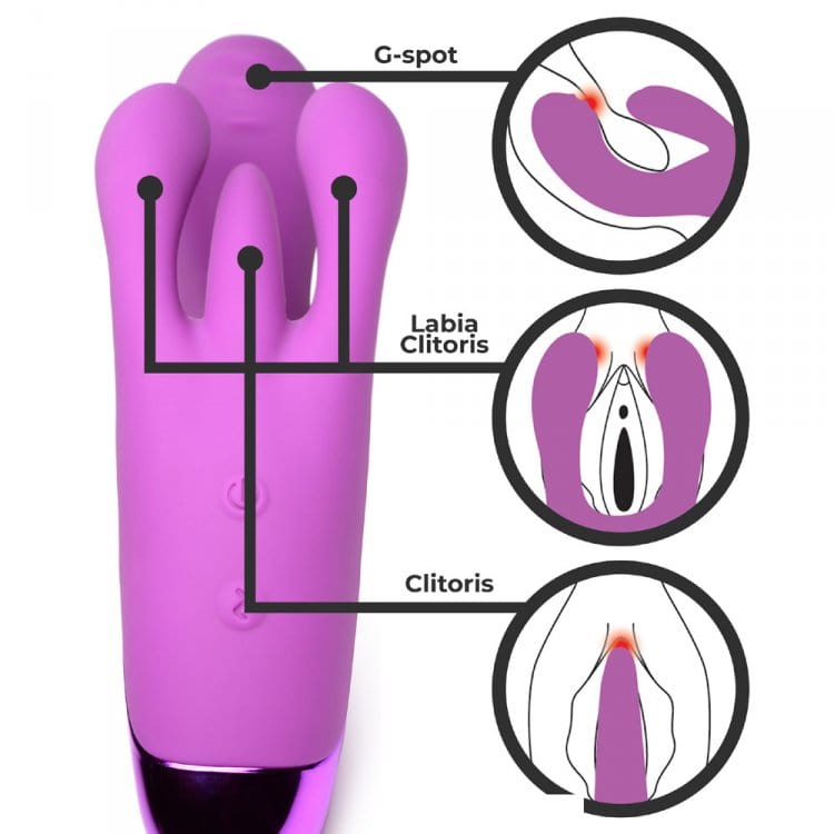 Triple Rabbit Vibrator - Purple *