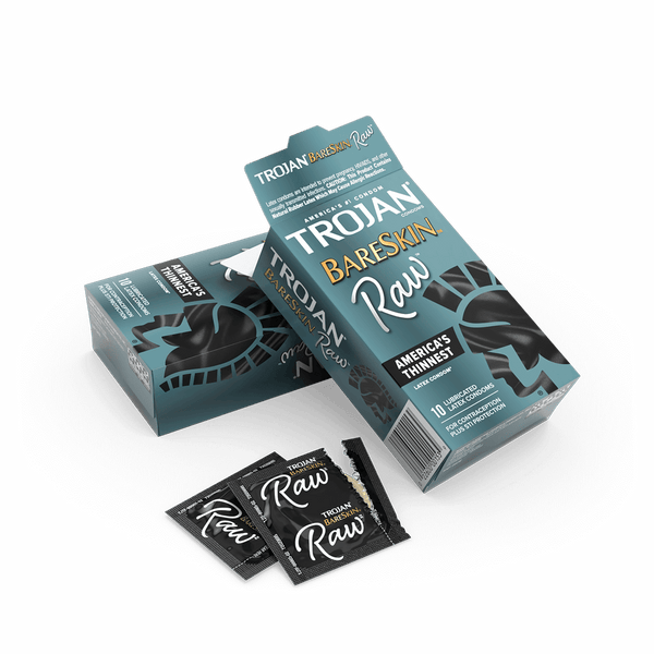 Trojan Bareskin Raw Condoms - 10/Pack