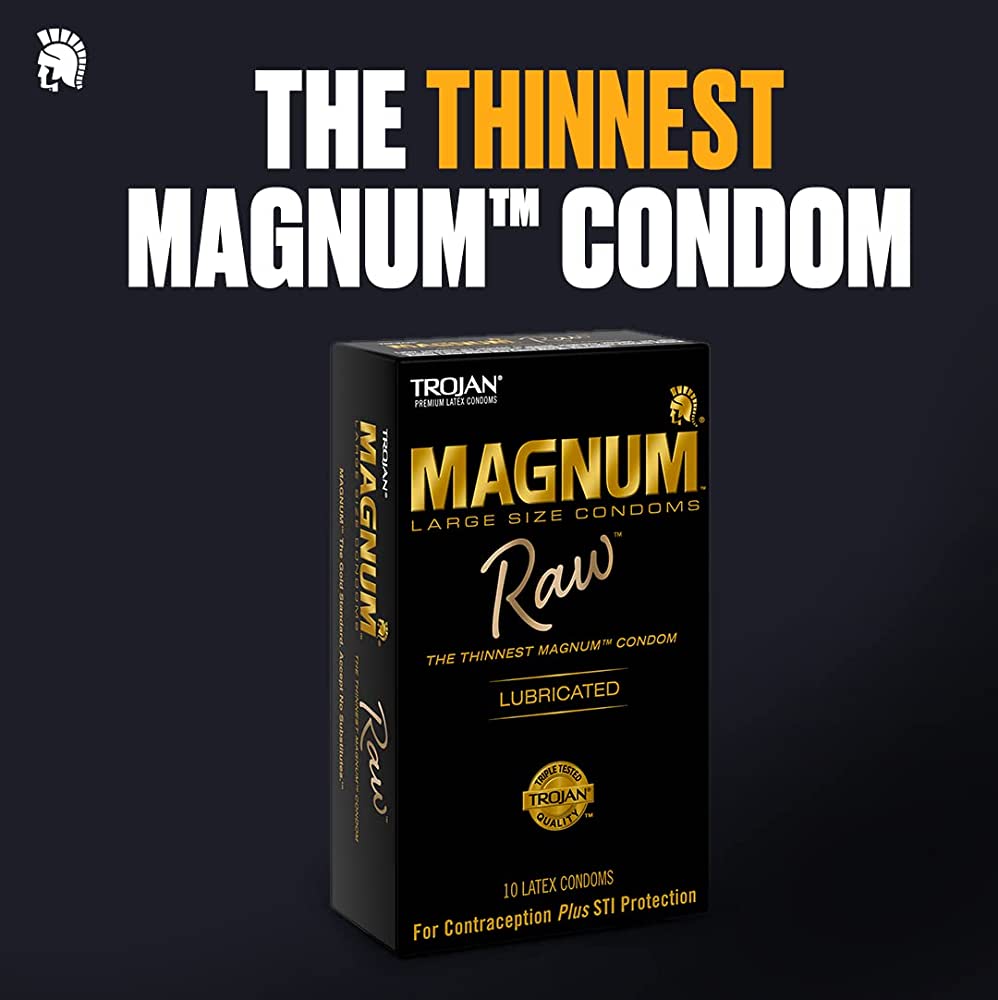 Trojan Magnum Raw Condoms - 10pk