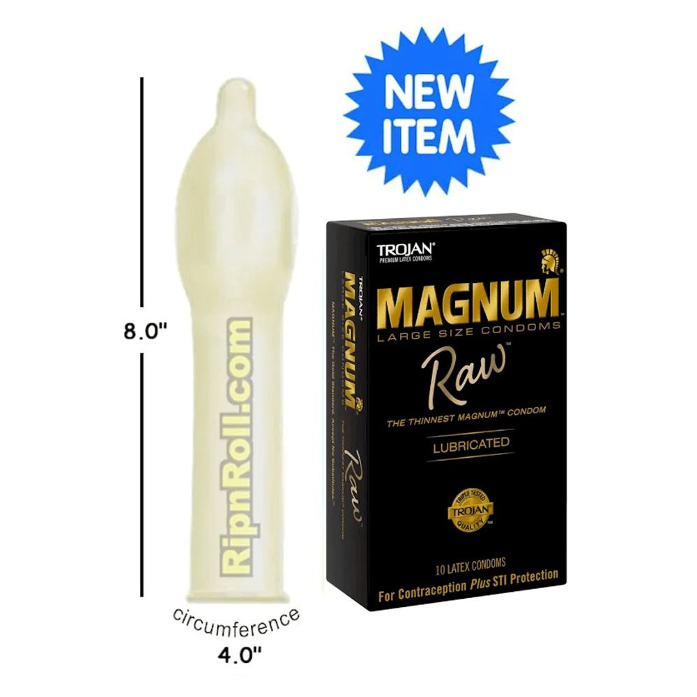 Trojan Magnum Raw Condoms - 10pk