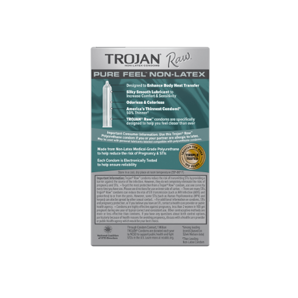 Trojan Raw Pure Feel Non-Latex 10pk
