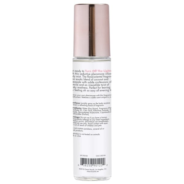 TURN OFF THE LIGHTS Fragrance Body Mist with Pheromones - Floral - 103mL