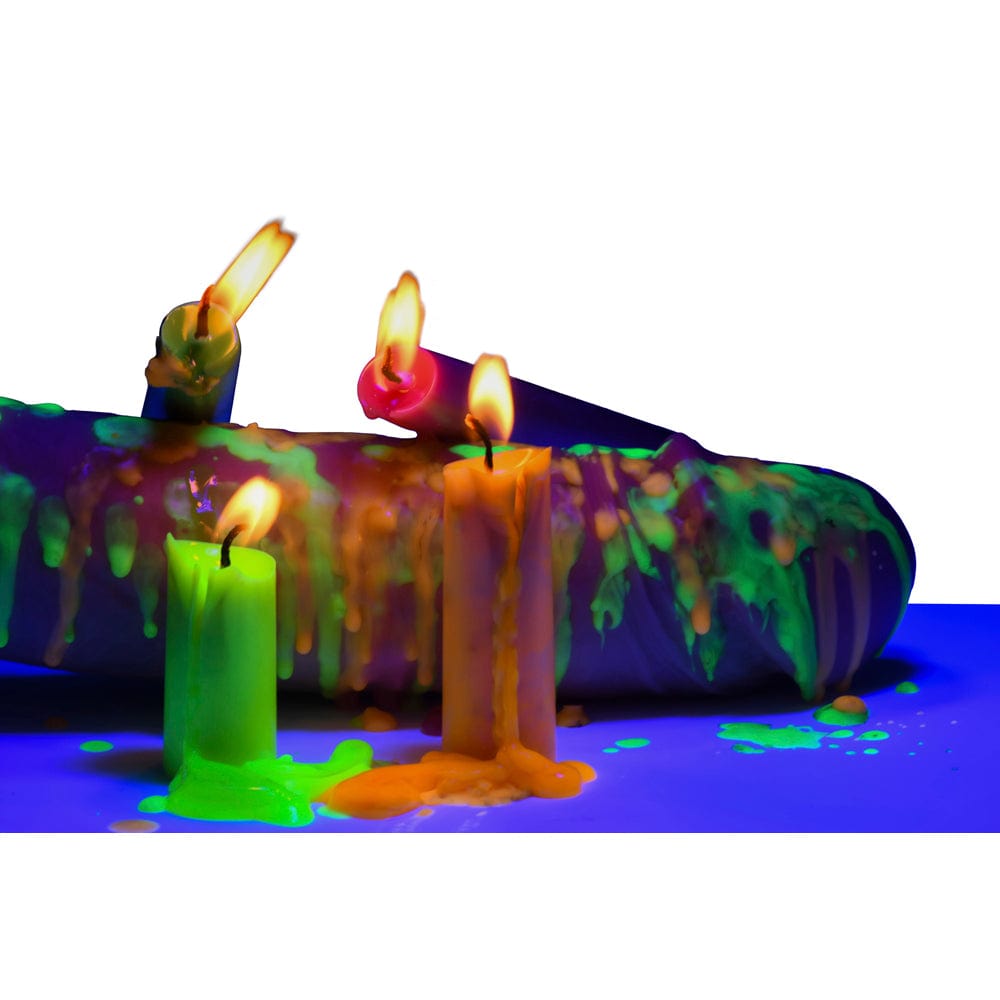 UV Blacklight Reactive Drip Candles 4pk