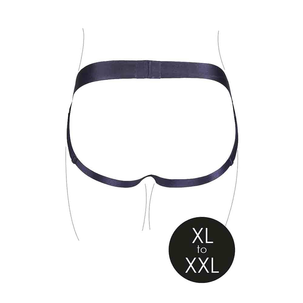 Vibrating Strap-on Open-Back Panty XL/2X