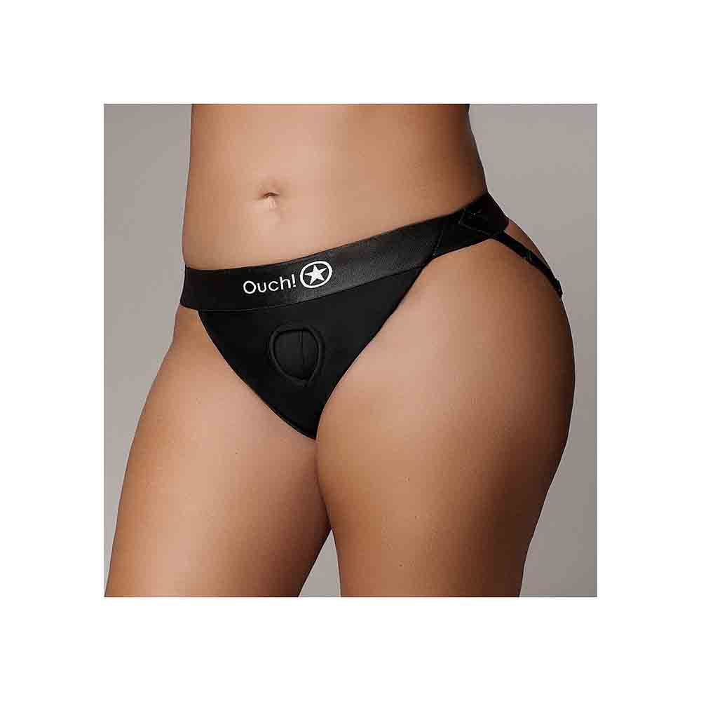 Vibrating Strap-on Open-Back Panty XL/2X