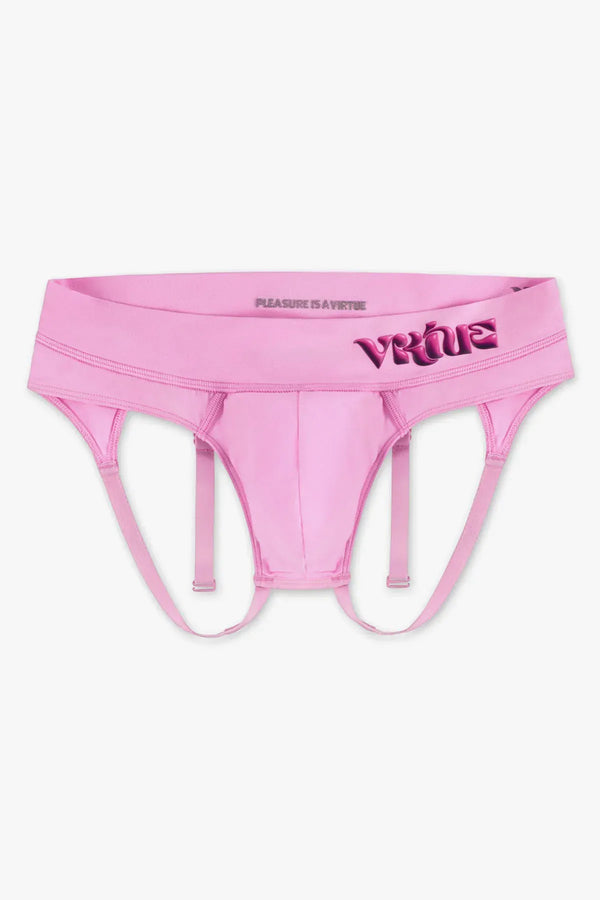 Virtue Men's Small JockVStrap Sheer Briefs - Taffy