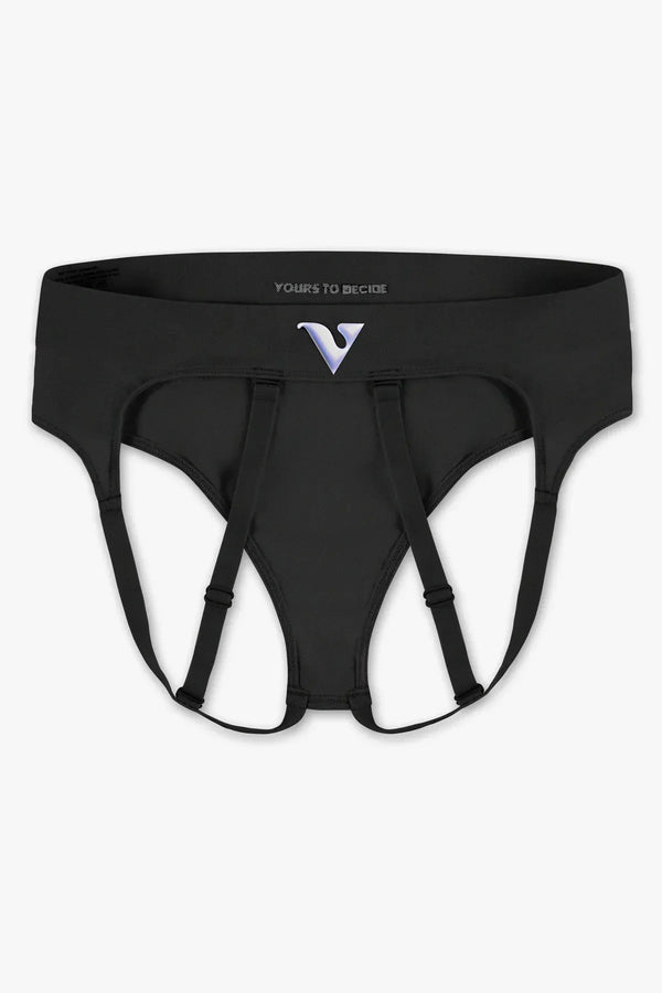 Virtue Women's Small JockVStrap Sheer Briefs - Black