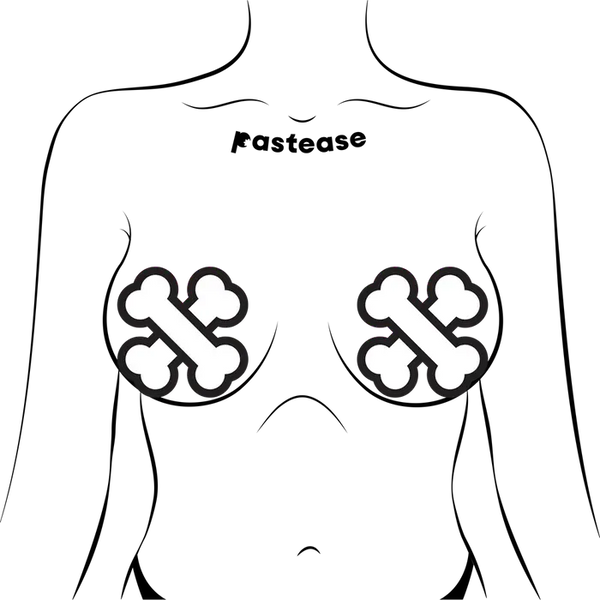 White Crossbone Breast Pasties