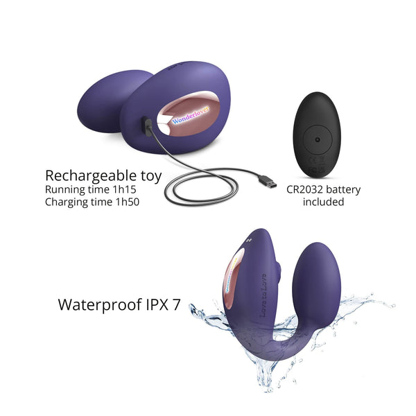 Wonderlover G-Spot & Clitoral Stimulator - MIDNIGHT INDIGO