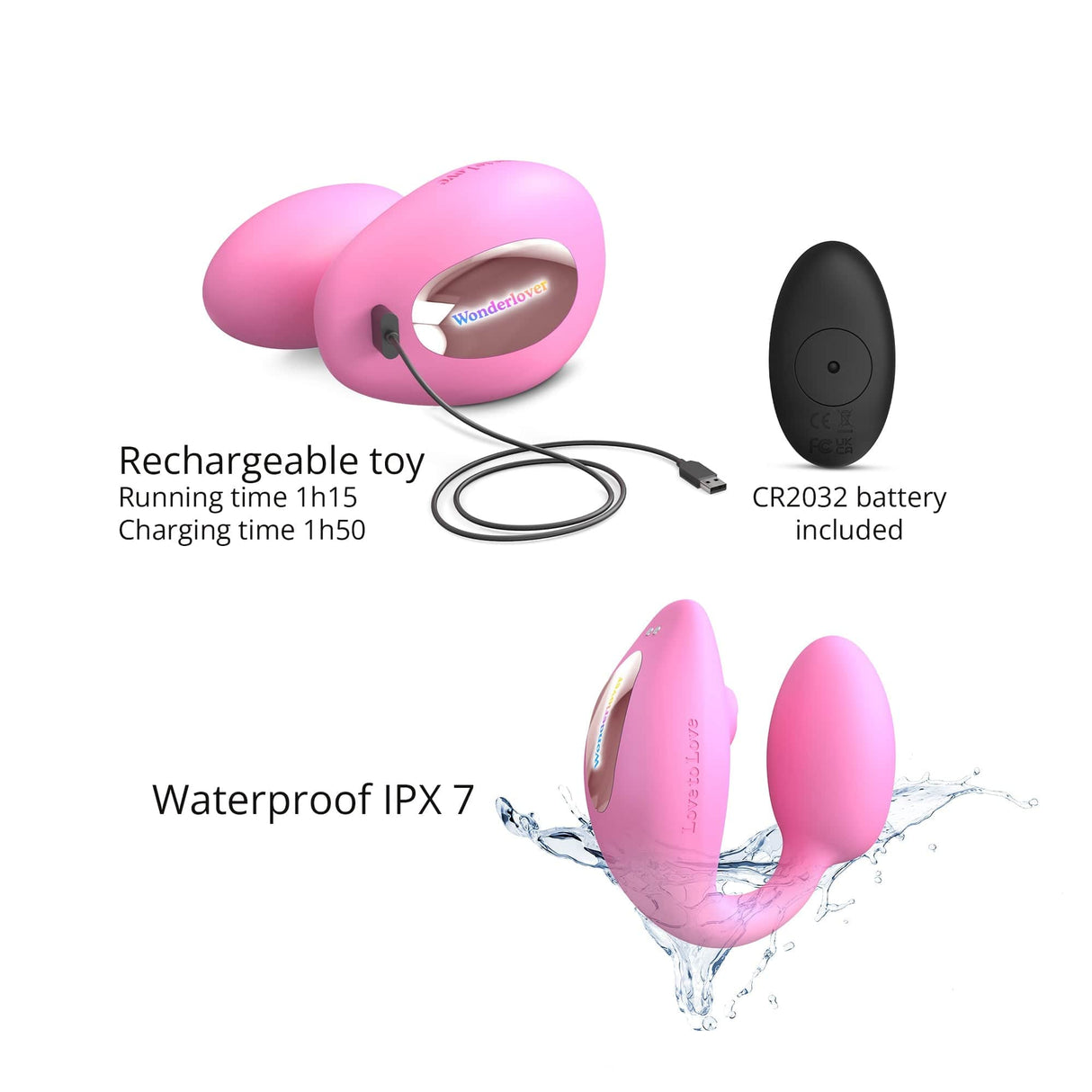 Wonderlover G-Spot & Clitoral Stimulator - PINK PASSION