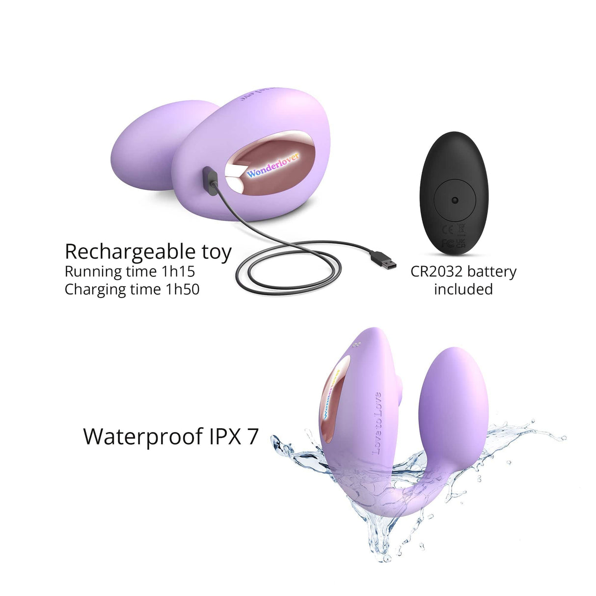 Wonderlover G-Spot & Clitoral Stimulator - VIVA MAUVE