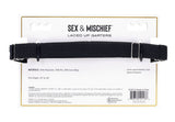 Laced Up Garters - Black