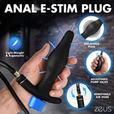 Zeus Inflatable Anal Plug & Urethral Sound E-Stim Kit w/remote
